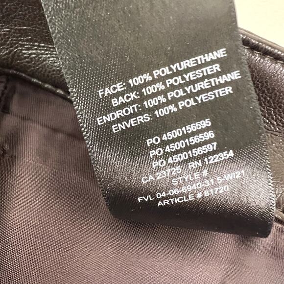 Aritzia Wilfred The Melina Pant High Waisted Vegan Leather Pants Straight Leg 6 - Picture 9 of 9